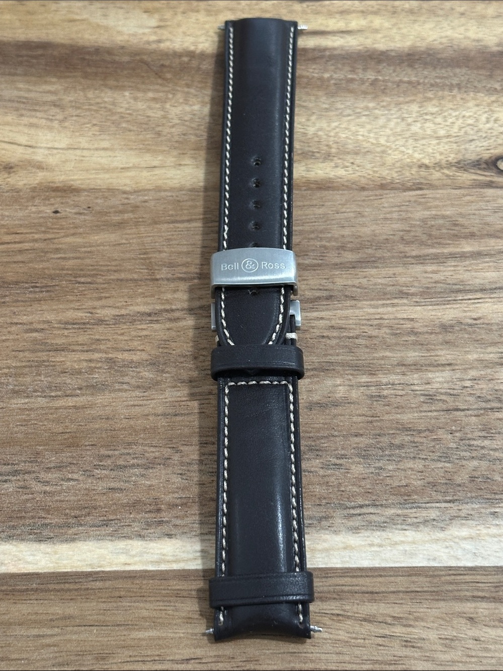 Bell & Ross 20 mm Leather Watch Strap with Deployment Clasp OEM